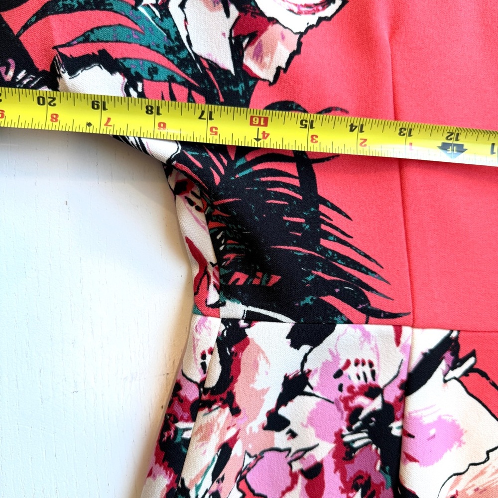 Adrianna Papell Coral Floral Sheath Dress - Picture 9 of 13